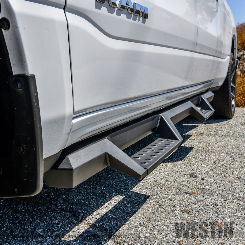 Westin - Westin/HDX 2019 Ram 1500 Crew Cab Drop Nerf Step Bars - Textured Black - Demon Performance