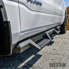 Westin - Westin/HDX 2019 Ram 1500 Crew Cab Drop Nerf Step Bars - Textured Black - Demon Performance