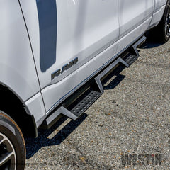 Westin - Westin/HDX 2019 Ram 1500 Crew Cab Drop Nerf Step Bars - Textured Black - Demon Performance