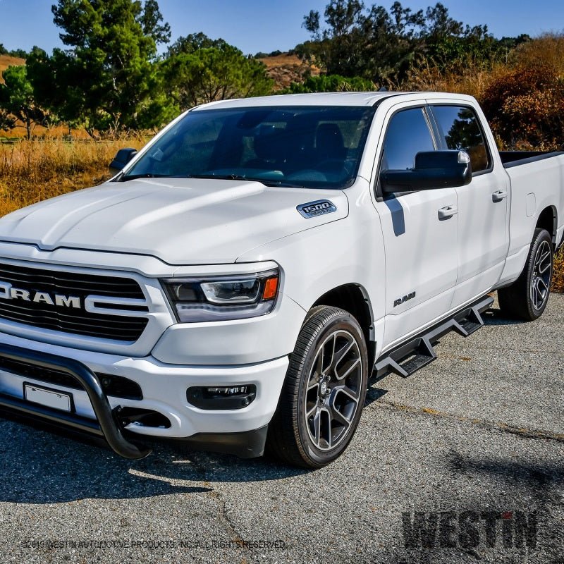 Westin - Westin/HDX 2019 Ram 1500 Crew Cab Drop Nerf Step Bars - Textured Black - Demon Performance