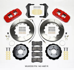 Wilwood - Wilwood AERO6 Front Hat Kit 14.25 Red 2014 - Up Challenger w/Lines - Demon Performance