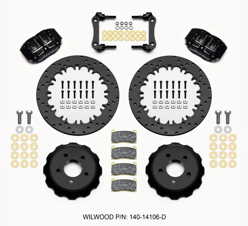 Wilwood - Wilwood Dynapro Radial Rear Drag Kit 12.90in Drilled 2015 - Up Mustang - Demon Performance