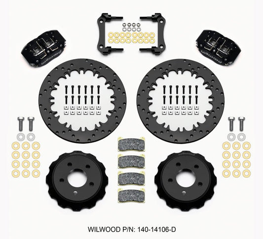Wilwood - Wilwood Dynapro Radial Rear Drag Kit 12.90in Drilled 2015 - Up Mustang - Demon Performance