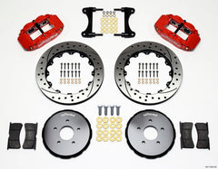 Wilwood - Wilwood Narrow Superlite 6R Front Hat Kit 13.06in Drill Red Nissan 370Z/Fiti G37 - Demon Performance