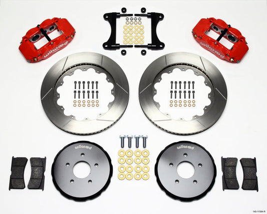 Wilwood - Wilwood Narrow Superlite 6R Front Hat Kit 14.00in Red Nissan 370Z/Fiti G37 - Demon Performance