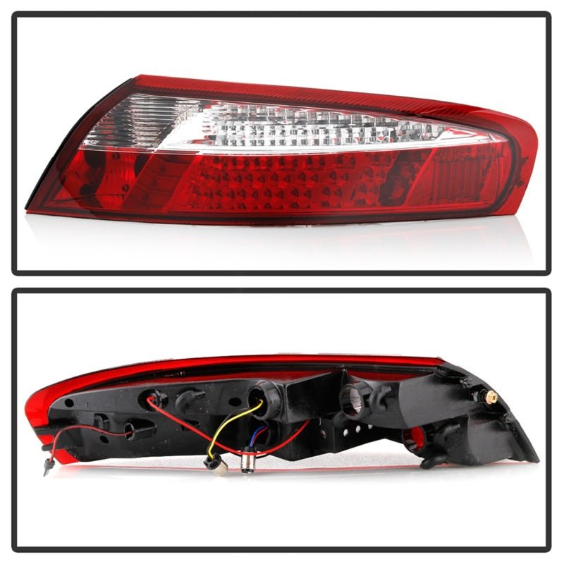 SPYDER - Xtune Porsche 911 996 ( Non 4S. Turbo. GT3 ) 99 - 04 LED Tail Lights Red Clear ALT - ON - P99699 - LED - RC - Demon Performance